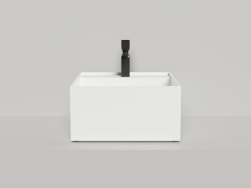 Раковина из искусственного камня S-Stone Salini ARMONIA 130522TMF 50х50 накладная цвет белый - фото 4